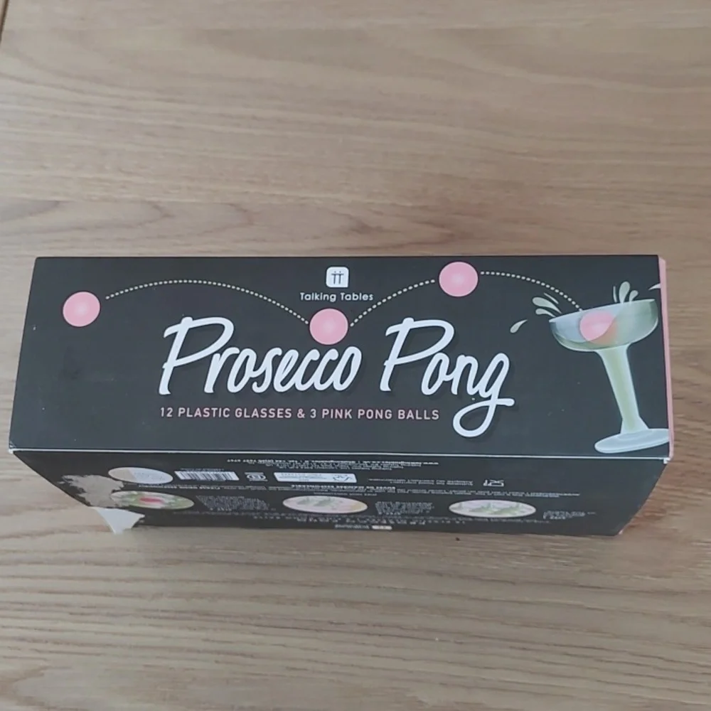 Prosecco Pong Party Game Set - Pink and White Incomplete